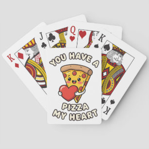 Schattige Valentijns Pizzapunt – Leuke Romantische Pokerkaarten