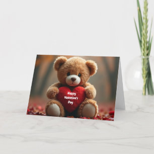 Schattige Valentijns Teddydier Kaart