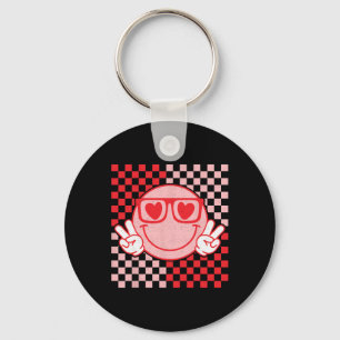 Schattige Valentijns Vibes Groovy Valentijnsdag Ma Sleutelhanger