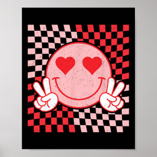 Schattige Valentijns Vibes Lachend Gezicht Valenti Poster