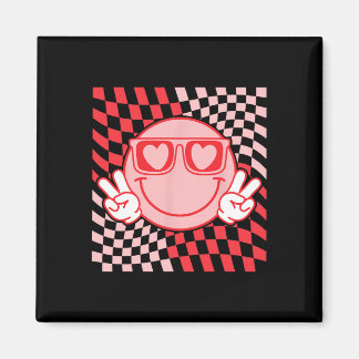 Schattige Valentijns Vibes Smile Face Valentijnsda Magneet