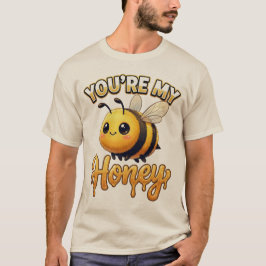 Schattige Valentijnsbij – Jij Bent Mijn Honing T-shirt