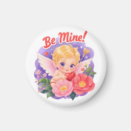 Schattige Valentijnsdag Cupido met "Wees van mij" Magneet
