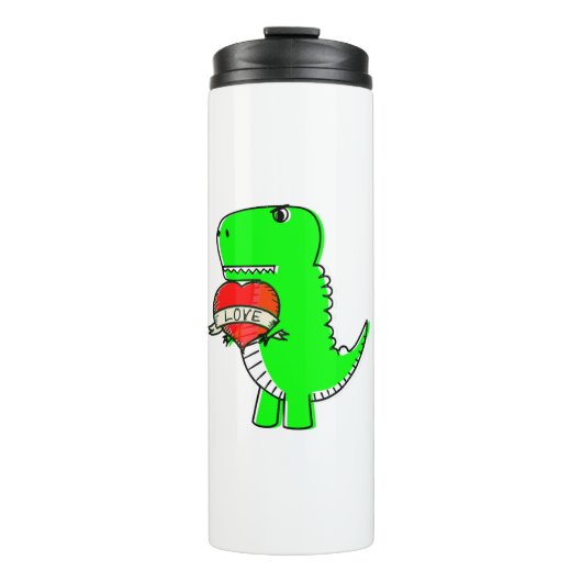 Schattige Valentijnsdag Dinosaurussen Thermosbeker (Voorkant)
