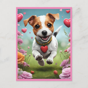 Schattige Valentijnsdag Dog briefkaart