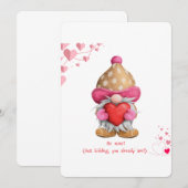 💖 Schattige Valentijnsdag Gnome Kaart (Voorkant / Achterkant)
