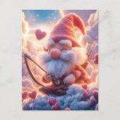 Schattige Valentijnsdag Gnome met pijl en boog Briefkaart (Voorkant)