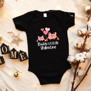 Schattige Valentijnsdag Grappig Baby Meisje Krab e Romper
