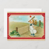 Schattige  Valentijnsdag Groeten Liefde Spel Briefkaart (Voorkant / Achterkant)