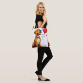 Schattige Valentijnsdag hond Tote Bag (Op model)