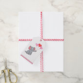 schattige Valentijnsdag Ik hou van je hart Cadeaulabel (Met Touw)