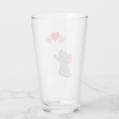 schattige Valentijnsdag Ik hou van je hart Glas (Achterkant)