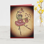 Schattige Valentijnsdag Kaart (Gele Bloem)