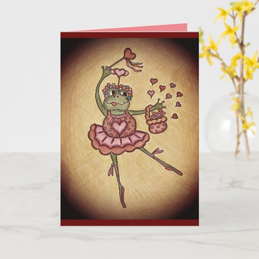 Schattige Valentijnsdag Kaart (Gele Bloem)