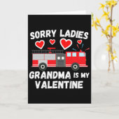 Schattige Valentijnsdag Kleinzoon Grappige Brandwe Kaart (Gele Bloem)