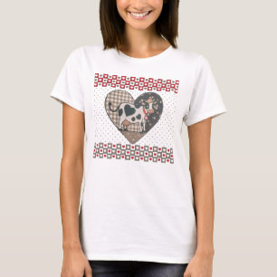Schattige Valentijnsdag Koe Minnaars T-shirt