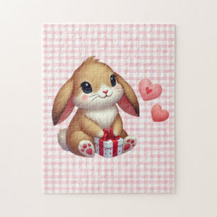 Schattige Valentijnsdag konijn konijn  Legpuzzel