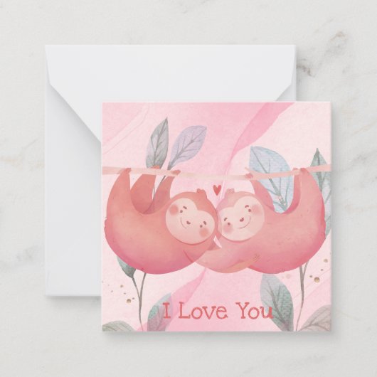 Schattige Valentijnsdag Notitiekaartje (Voorkant)
