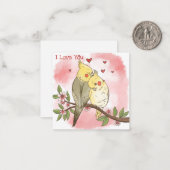 Schattige Valentijnsdag Notitiekaartje (Voorkant / Achterkant in situ)