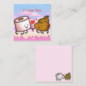Schattige Valentijnsdag Notitiekaartje (Voorkant / Achterkant)
