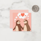 Schattige Valentijnsdag Notitiekaartje (Voorkant / Achterkant in situ)