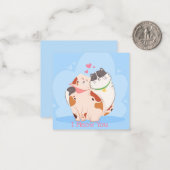 Schattige Valentijnsdag Notitiekaartje (Voorkant / Achterkant in situ)