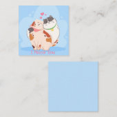 Schattige Valentijnsdag Notitiekaartje (Voorkant / Achterkant)