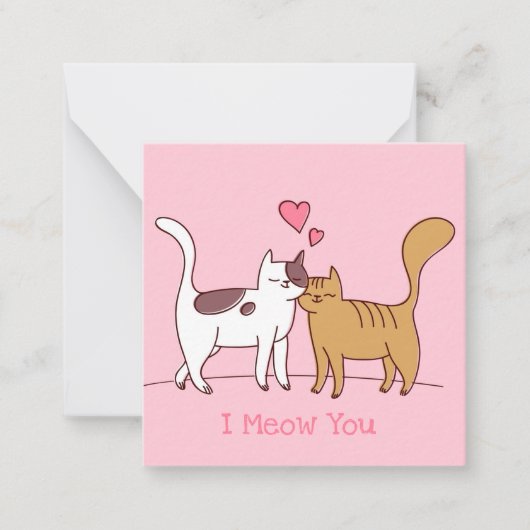 Schattige Valentijnsdag Notitiekaartje (Voorkant)