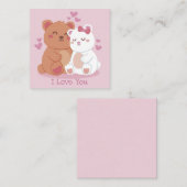 Schattige Valentijnsdag Notitiekaartje (Voorkant / Achterkant)
