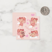 Schattige Valentijnsdag Notitiekaartje (Voorkant / Achterkant in situ)