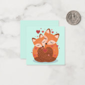 Schattige Valentijnsdag Notitiekaartje (Voorkant / Achterkant in situ)