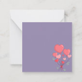 Schattige Valentijnsdag Notitiekaartje (Achterkant)