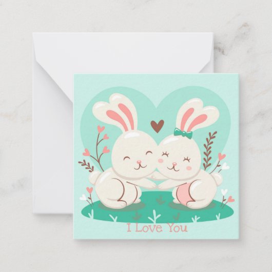 Schattige Valentijnsdag Notitiekaartje (Voorkant)