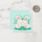 Schattige Valentijnsdag Notitiekaartje (Voorkant / Achterkant in situ)