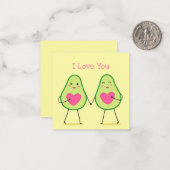 Schattige Valentijnsdag Notitiekaartje (Voorkant / Achterkant in situ)