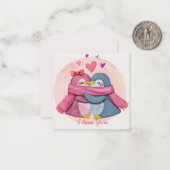 Schattige Valentijnsdag Notitiekaartje (Voorkant / Achterkant in situ)