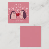 Schattige Valentijnsdag Notitiekaartje (Voorkant / Achterkant)