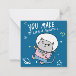 Schattige Valentijnsdag Notitiekaartje