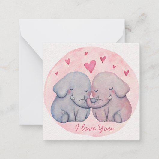 Schattige Valentijnsdag Notitiekaartje (Voorkant)