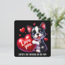Schattige Valentijnsdag Pup - Valentijnsdagkaart