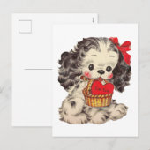 schattige  Valentijnsdag puppy Feestdagenkaart (Voorkant / Achterkant)