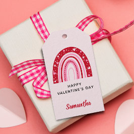 Schattige Valentijnsdag Regenboog Persoonlijk Cadeaulabel
