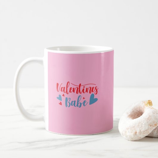 Schattige Valentijnsdag Romantisch Hart - Valentin Koffiemok (Met donut)