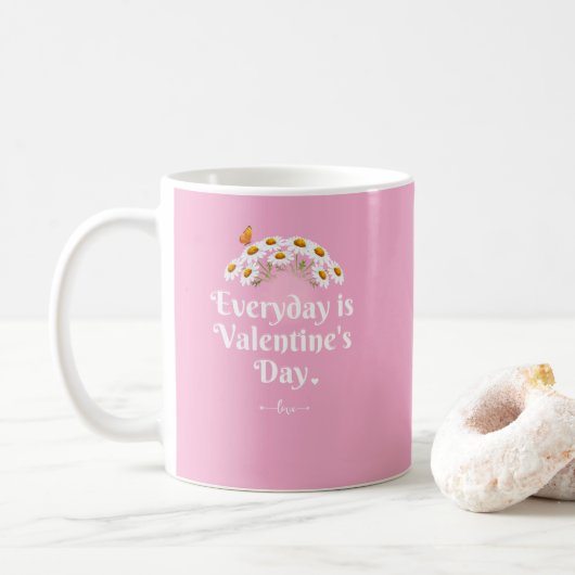 Schattige Valentijnsdag Romantisch Hart - Valentin Koffiemok (Met donut)