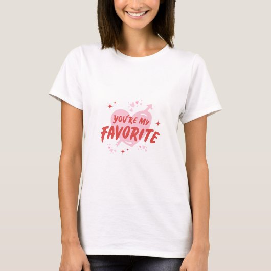 Schattige Valentijnsdag Romantisch Hart - Valentin T-shirt (Voorkant)