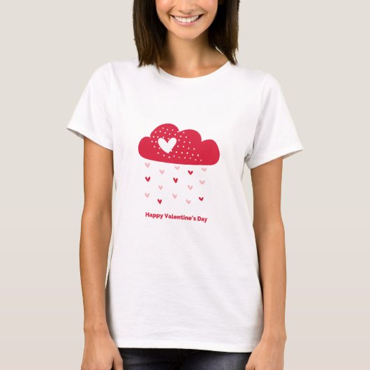 Schattige Valentijnsdag Romantisch Hart - Valentin T-shirt (Voorkant)