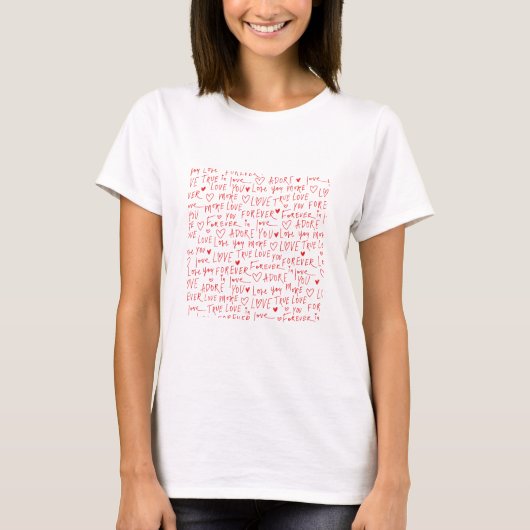 Schattige Valentijnsdag Romantisch Hart - Valentin T-shirt (Voorkant)