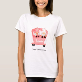 Schattige Valentijnsdag Romantisch Hart - Valentin T-shirt