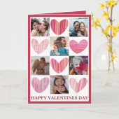 Schattige Valentijnsdag Roze Hart  Kaart (Gele Bloem)