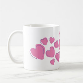 Schattige Valentijnsdag Roze Paarse Jou + Mij = On Koffiemok